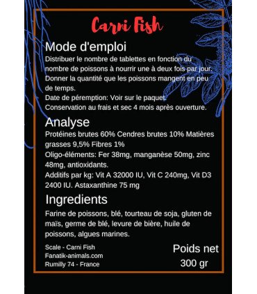 Scale Carni fish - Nourriture spéciale pour poissons prédateurs